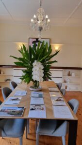 dining room florals home staging dining room florals home staging